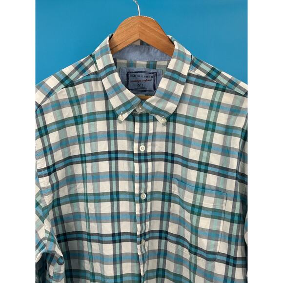 SaddleBred Oxford Check Multi-Color Long Sleeve Button-Up Men’s Shirt XLarge - Picture 4 of 11